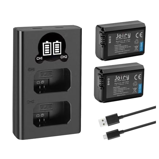 2 X NP-FW50 ersättningsbatteri och dubbla laddare kompatibel med Sony Alpha a6500, a6300, a6000, a7s, a7, a7s ii, a5100, a5000, a3000, a7r, a7 ii, NEX 3/5/7-serien