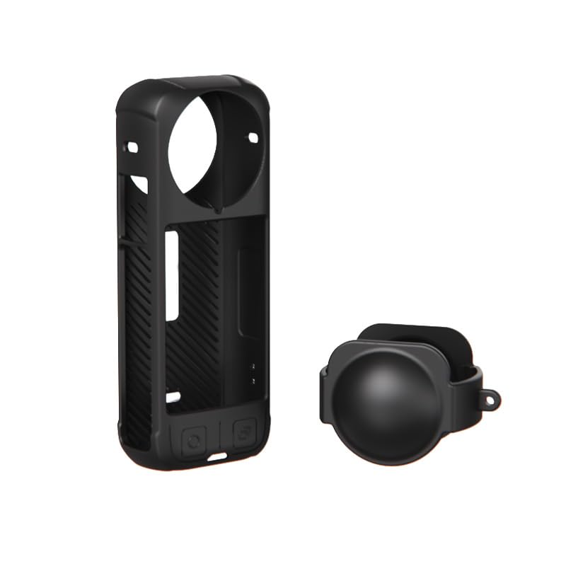 Silicone Protective Case for Insta 360 X4 with Silicone Lens Cap for Insta360 X4,Silicone Case Set for Insta360 X4,Protective Case for Insta 360 X4 Camera,Accessories for Insta360 X4