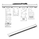 Feirdhoo 2 Stück Bonhalter, Küche Ticket Bonschiene, Bonleiste Gastronomie, 30cm Selbstklebend Aluminium Bestellhalter Klemmleiste Zettelhalter für Hold Orders, Büro, Bar, Bestellung