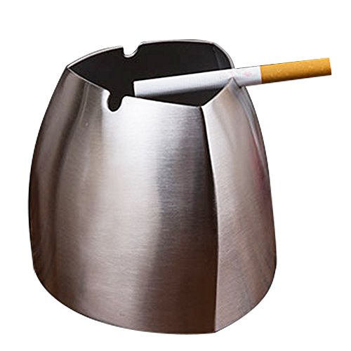 LOYMR (Big) Ashtray, Stainless Steel Tabletop Decoration Unbreakable Home Ashtray.