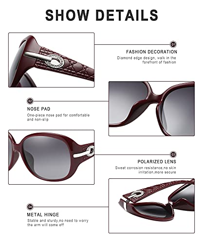 Duco Classic Retro Butterfly Polarized Sunglasses For Women Trendy Shades Mylove Designer Rectangle Frame Uv400 Lens Dc1104 #TOP3