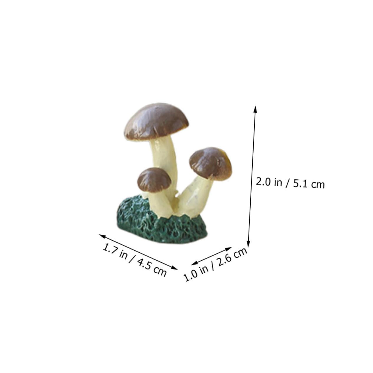 TOYANDONA Lot De 4 Décorations De Jardin en Forme De Champignon Artificiel Décoration Murale en Forme De Champignon Accessoires pour Bonsaï Décoration Miniature en Résine