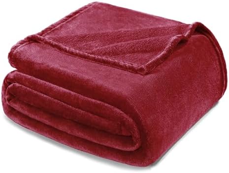 Exclusivo Mezcla Couverture Plaid Polaire Uni, 220 x 240 CM, Bord...