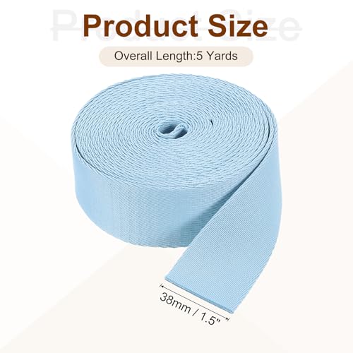 Sangle en nylon robuste 38mm bleu clair uxcell pour loisirs créatifs durables - 2