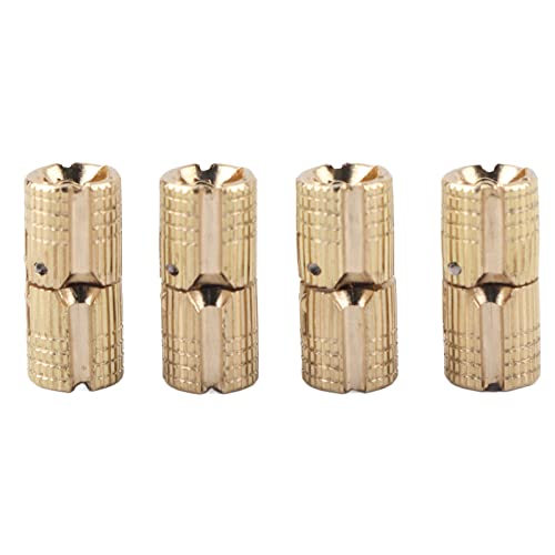 4PCS Invisible Brass Barrel Hinges, Brass Concealed Hinge, 8mm Cylindrical Hidden Concealed Hinges Invisible 180 Degree, Tiny Hinges Small Box Hinges Barrel Hinges for Jewelry Boxes