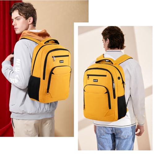 Image of Paude Backpack for School, Laptop, Teens 15.6 Inch College Backpack for University, Business, Work, Travel - Orange