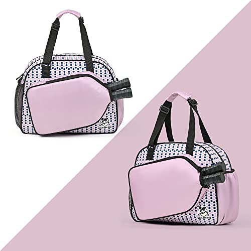 Image of Boulder Bee Pickleball Bags, Premium Pickleball Tote Bag for Girls, Women's Hand /Shoulder Gym Bag w Water Bottle Holder, with Pickleball Racquet /Paddle Holder
