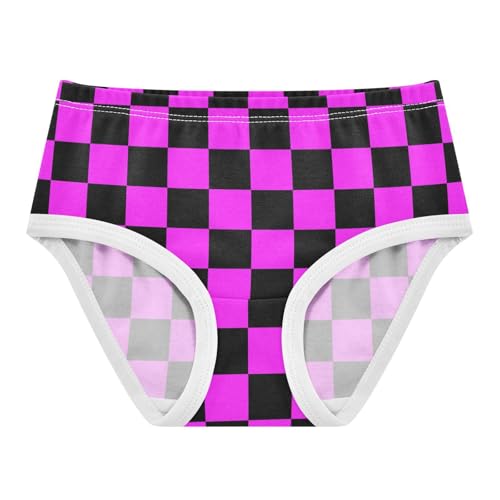 Pink and Black Buffalo Checkered Toddler Girls's Underwear 2T