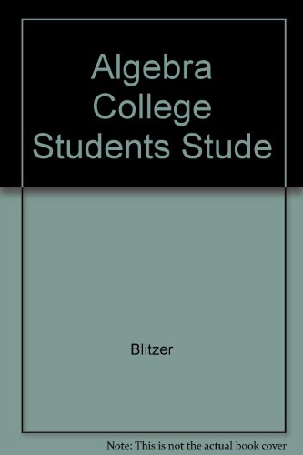 Algebra College Students Stude 0023430311 Book Cover