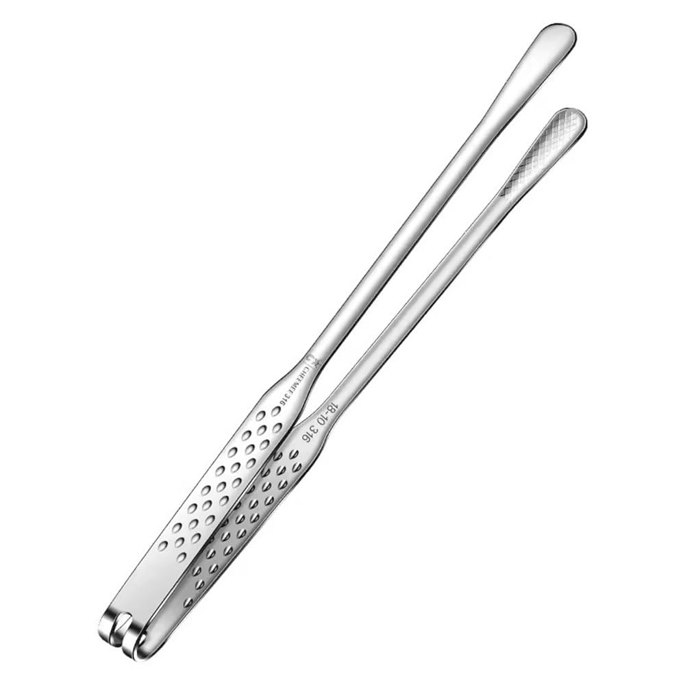 Pinzas de Cocina Herramienta for cortar carne con pinza de acero inoxidable para Cocinar Bistec y Asar(23.5cm)