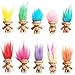 LAKJUOZ Bezaubernde Sammlung Niedlicher Kleiner Kerle,10 Stück Mini-Troll-Puppen, Pvc-Vintage-Trolle, Mini-Actionfiguren, Glückspuppe, 3 Cm, Kunsthandwerk, Schulprojekt, Partygeschenke