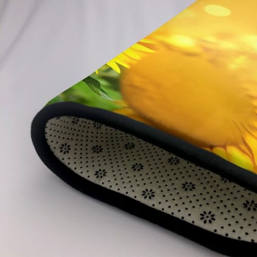 Alfombra antideslizante con estampado de girasoles grande de 80 x 58 7
