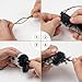 S F 16 Strands Handmade Flemish Bowstring Replacement + 1 Pair Rabbit FurBow String Silencer for Recurve Bow and Traditional Longbow-for 56