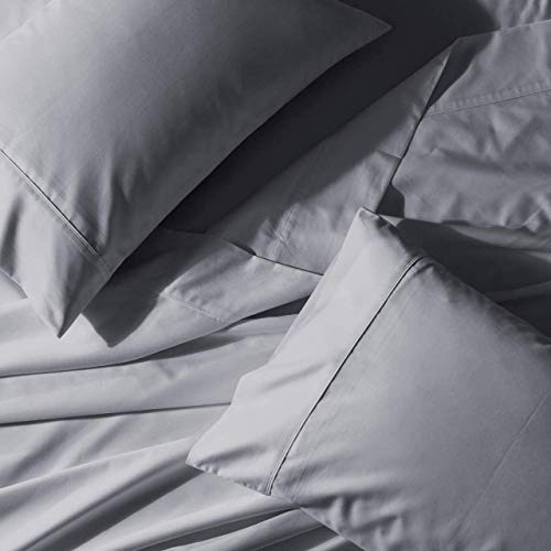Full Size Sheets Set - 4 Piece Set -Extra Soft - Deep Pockets - Easy Fit - Breathable & Cooling Sheets - Hotel Luxury Bed Sheets - Full Sheets - Light Grey Solid