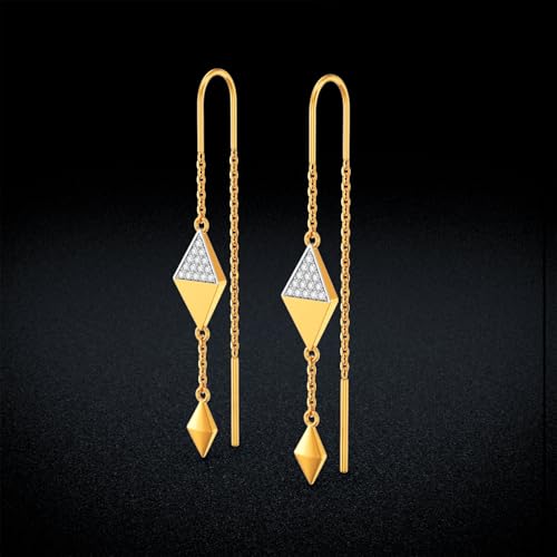 Image of Joyalukkas 22k (916) Purity BIS Certified Sui Daga Gold Earrings For Women
