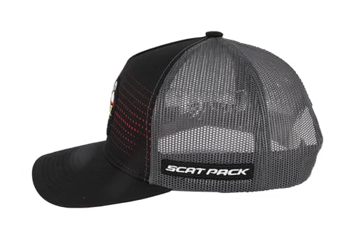 Gorra Snapback Trucker Dodge Scat Pack Negra y Roja miniatura 4