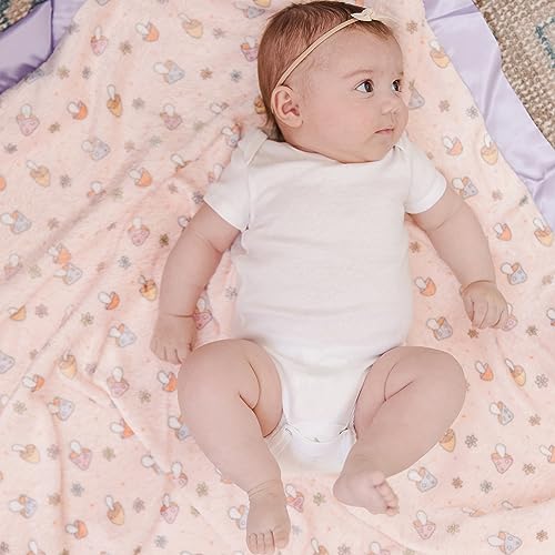 Image of JuJuBe x Studio Oh! Baby Essentials Reversible Baby Blanket - Soft Throw for Newborns & Infants, Ideal for Tummy Time, Home, Travel & Nursery Essentials - Perfect Mushy Love