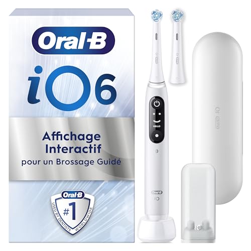Oral-B Brosse A Dents Electrique iO 6 Blanche, 5 Modes De Brossage Dont Blancheur Et Soin Des...