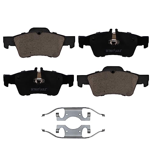 Image of Detroit Axle - Front and Rear Ceramic Brake Pads Mercedes-Benz CL500 | for Mercedes-Benz CL500 CLS500 CLS550 E350 E500 E550 S350 S430 S500 SL500 SL550 Replacement