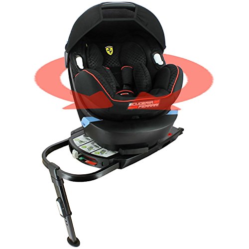 Asiento Auto Ferrari grupo 0 + (0 – 13 kg) con base Isofix pivotante- Protecciones Laterales – cale-tête y reductor de profundidad