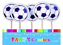 PS Happy 10pcs Birthday Football Theme Cake/Cupcake Topper for Theme Celebrations Football Candles for Birthday Decortaion (Set of 10) gallery image