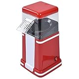 Yadoo Popcornmaschine, 1200W Elektrischer Heißluft Popcorn Popper, Gesunder Snack ohne Öl Popper Maker mit Quick Heat Technologie Popcorn Poppers Automatisch Rührender Popcorn Maker(#1)