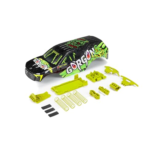 arrma gorgon painted decaled body set t1 fluoro yel ara402349