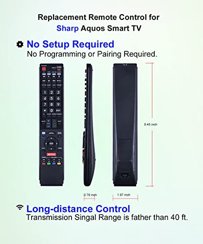 Télécommande Sharp pour modèles LC-70LE732U LC-70SQ17U LC-70C84470U de rechange - 2