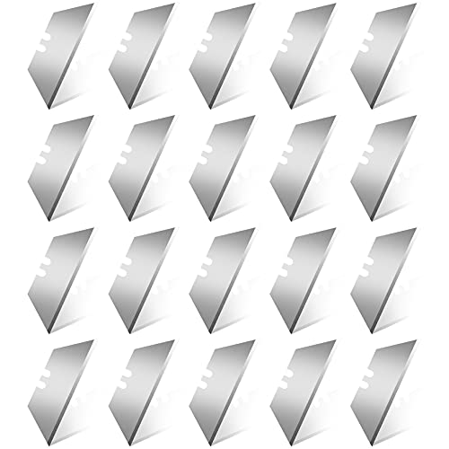 DIYSELF 20 Pcs Utility Knife Blades, SK-5 Steel Box Cutter Blades with Plastic Box, Standard Size Razor Blades Perfect for Utility Knives