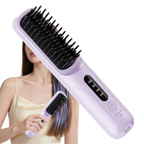 Peigne lissant portable anti-frisottis pour un lissage rapide partout