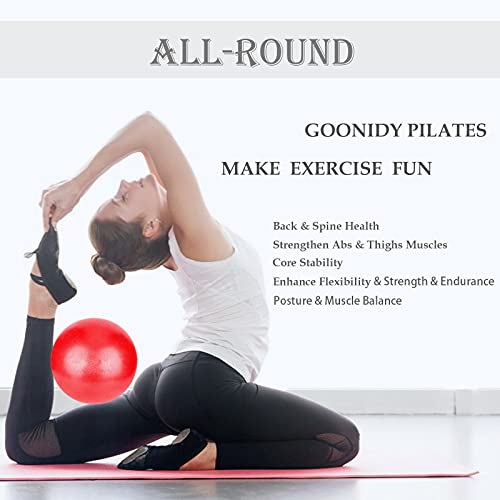 Pilates Ball, Gymnastikball Klein, 22cm Pilatesball, Gymnastikbälle Kinder, Overball Fitnessball Yogaball Fitball Büro Ergonomisch Balancegeräte für Yoga Gymnastik Gym Exercise Fitness Therapiebedarf