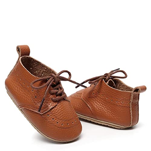 Greceen 225 Infant Baby Boys Girls Leather Loafers Comfort Oxford Dress Wedding Shoes First Walker Outdoor Shoes Crib Shoes 225 Brown 12 thumb #2