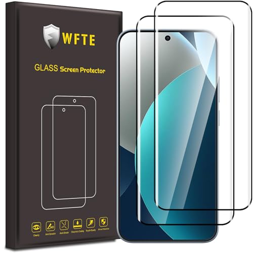 WFTE [2 Pack Protector de Pantalla para Xiaomi Redmi Note 15 Pro 4G,3D Cobertura máxima,9H Dureza,Huellas Dactilares Libre,Sin Burbujas,Cristal Templado de Pantalla Redmi Note 15 Pro (Negro)