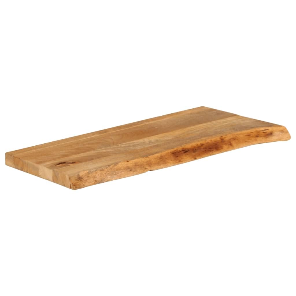 Dessus de table à bord vivant 70x40x2,5 cm bois massif manguier