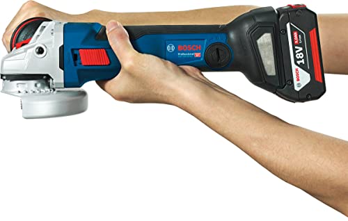 Bosch Professional 18V System Akku-Winkelschleifer GWS 18V-10 SC (Scheiben-Ø 125 mm, 2x ProCORE18V 5.5Ah Akku, Ladegerät GAL 1880, in L-BOXX 136), Blue – Bild 5