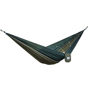 Portable Nylon Fabric Travel Camping Hammock Army/Olive