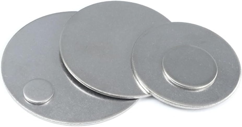 Stainless Steel Metal Round Sheet, 304 Disc Plate Pack of 2, Diameter 36-43mm, Thickness 1.1-2.7mm(37mm*2.7mm 2pcs)