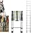 Telescoping Ladder 16FT Extension Ladders for Home, Aluminum Telescopic Extendable Ladder, Collapsible Ladder with Locking Mechanism, Multi-Purpose Ladder for Roof Ceiling Loft Rv, 330 Pound Capacity