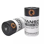 2-Pack FANSO ER26500H Replacement Battery ER26500 3.6V 8500mAh Size C Lithium Li-SOCl2 Battery for Automobile Tire Pressure Monitor, Electricity Meter