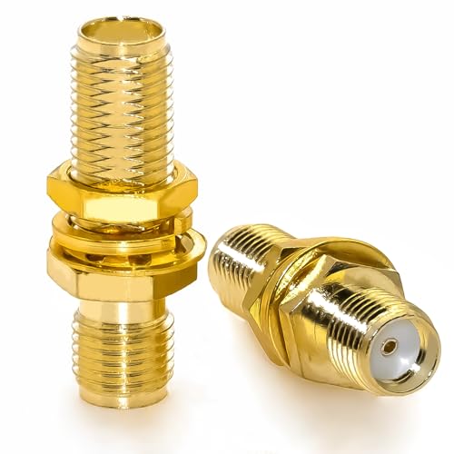 2PCS SMA Nut Bulkhead Connector SMA Female to Female miniatura 2