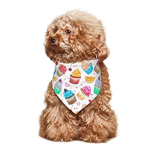 Garlaibi Cupcakes Birthday Dog Bandana Scarf Triangle Bibs Pet Accessories Cat Kerchief thumb #7