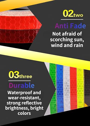 Crosky 8m Fiets Reflectoren Tape, Waterdichte Reflecterende Stickers voor Fietsen, Nacht Verlichte Fluorescerende… - Image 4