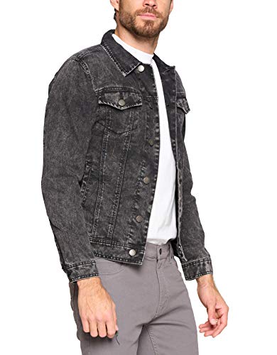 vkwear Red Label Men’s Premium Casual Faded Denim Jean Button Up Cotton Slim Fit Jacket3