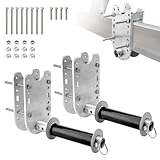 Metlead 2 Pack Boat Lift Wheel Kit, Adjustable Boat Lift Wheel Bracket, Aluminium Mounting Plates for Boat Lift Installation Wheel Kits, Fit Universal Lifts and Dock Shafts