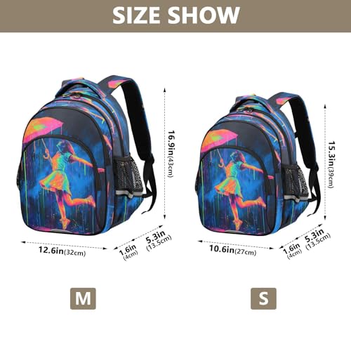 Emelivor Umbrella Drips Blue Kids Backpack Toddler School Backpack Bookbag Backpacks Book Bag for Boys,S4