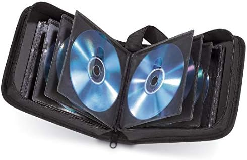 Hama CD Wallet for 104 Discs, CD/DVD/Blu-ray (folder for storage, space-saving for the office, car and at home), Black