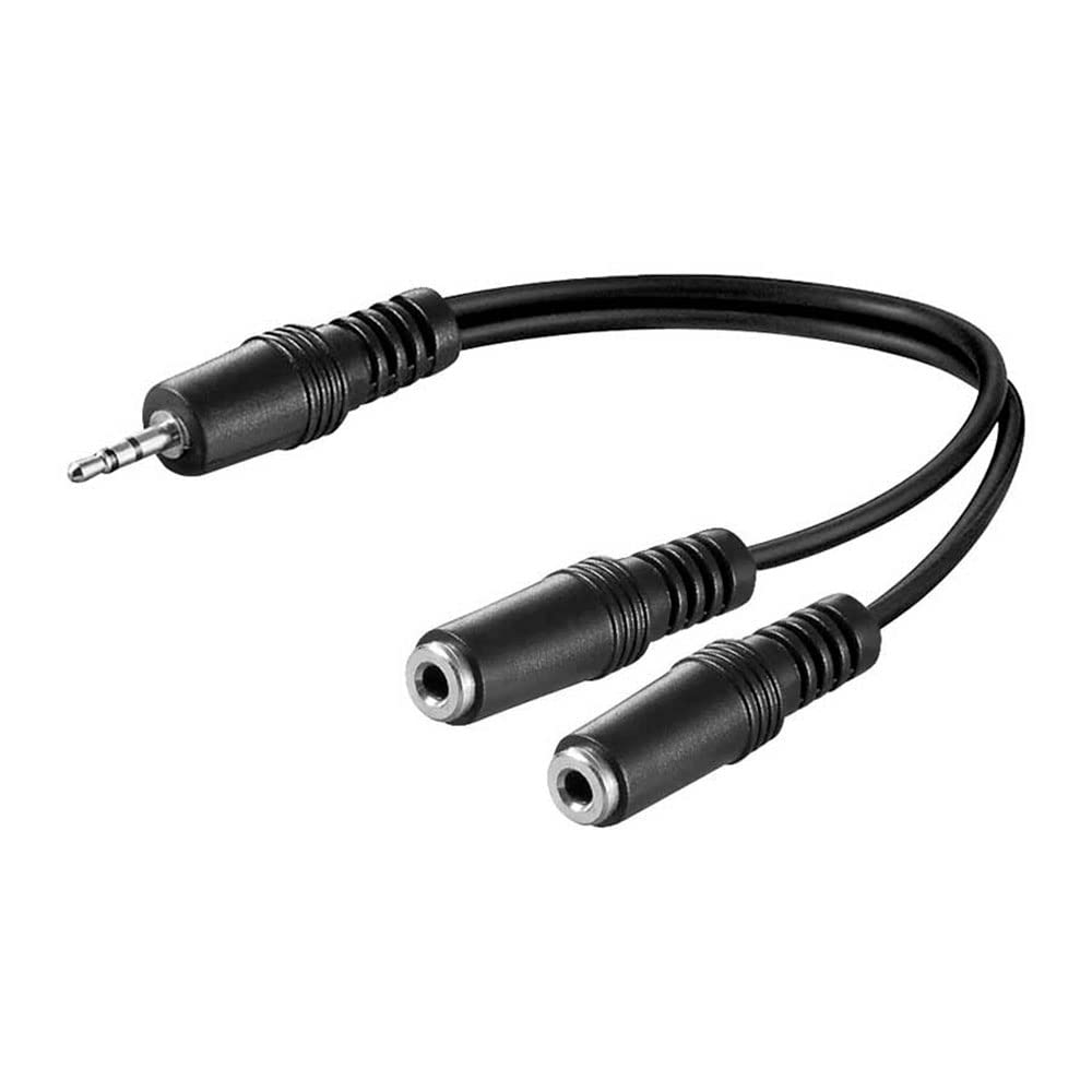 Zarivy Cable 20 cm Audio Adapter 1 m to 2 H Jack 3.5 Stereo