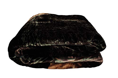 Solaron Korean Super Thick Heavy Weight Mink Blanket (King, Bear And Cubs Green) #TOP7