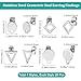 Beebeeecraft 80Pcs 4 Styles Stainless Steel Earring Posts Oval Flat Round Triangle Rhombus Earring Studs Findings with Loop for DIY Women Earring Making Supplies