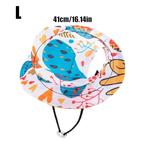 Sombrero de verano para gatos con correa ajustable para sol 7